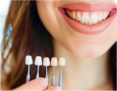 arafed woman holding a toothbrush and toothpaste in front of her teeth