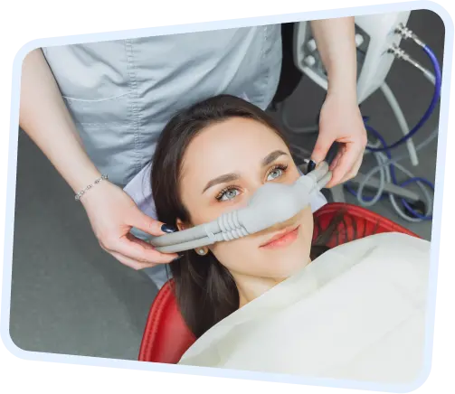 a woman getting her hair done at a salon with a blow dryer